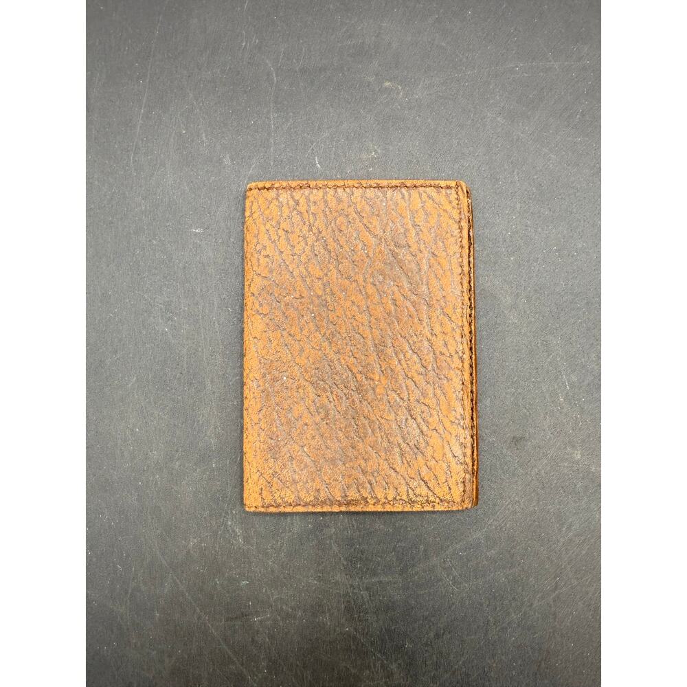 Vintage Brown Advertising Leather Bifold Wallet - good condition